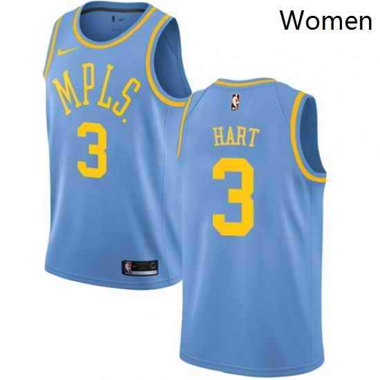 Womens Nike Los Angeles Lakers 3 Josh Hart Swingman Blue Hardwood Classics NBA Jersey